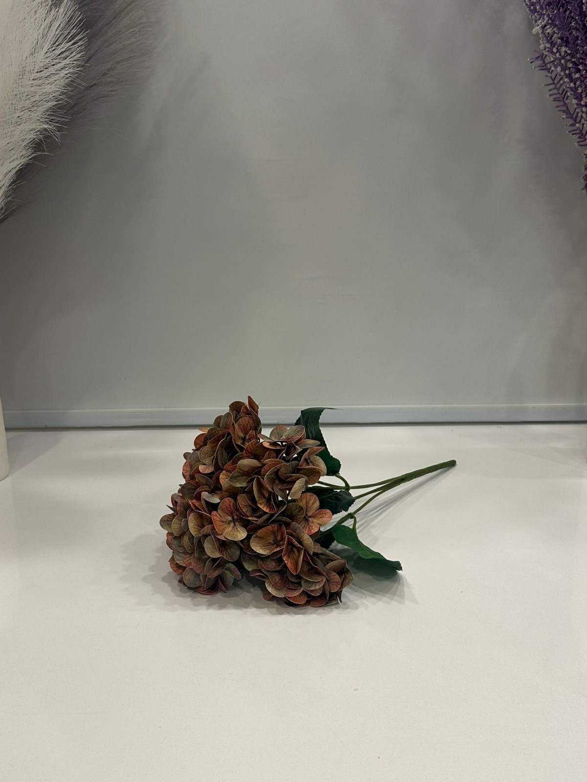 EBRULİ KAHVE ISLAK ORTANCA YAPAY 5 DALLI, BOY 45 CM