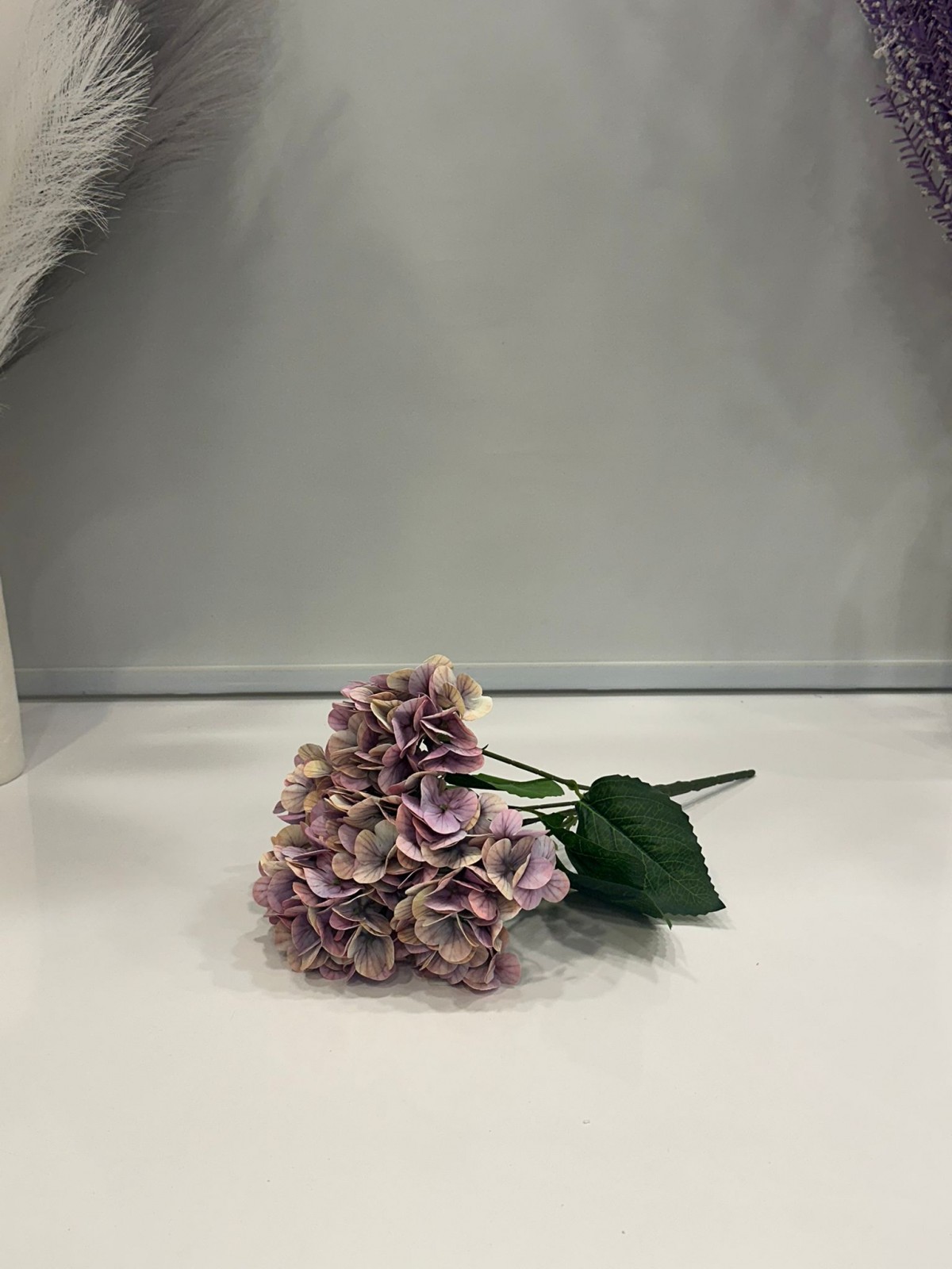 EBRULİ LİLA  ISLAK ORTANCA YAPAY 5 DALLI, BOY 45 CM