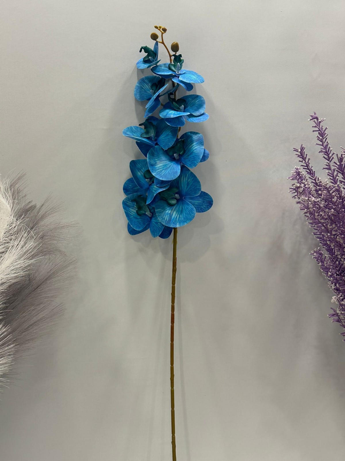 ISLAK DOKULU PETROL MAVİSİ ORKİDE YAPAY 9 KAFALI 1 METRE UZUNLUK ISLAK DOKULU PETROL MAVİSİ ORKİDE YAPAY 9 KAFALI 1 METRE UZUNLUK