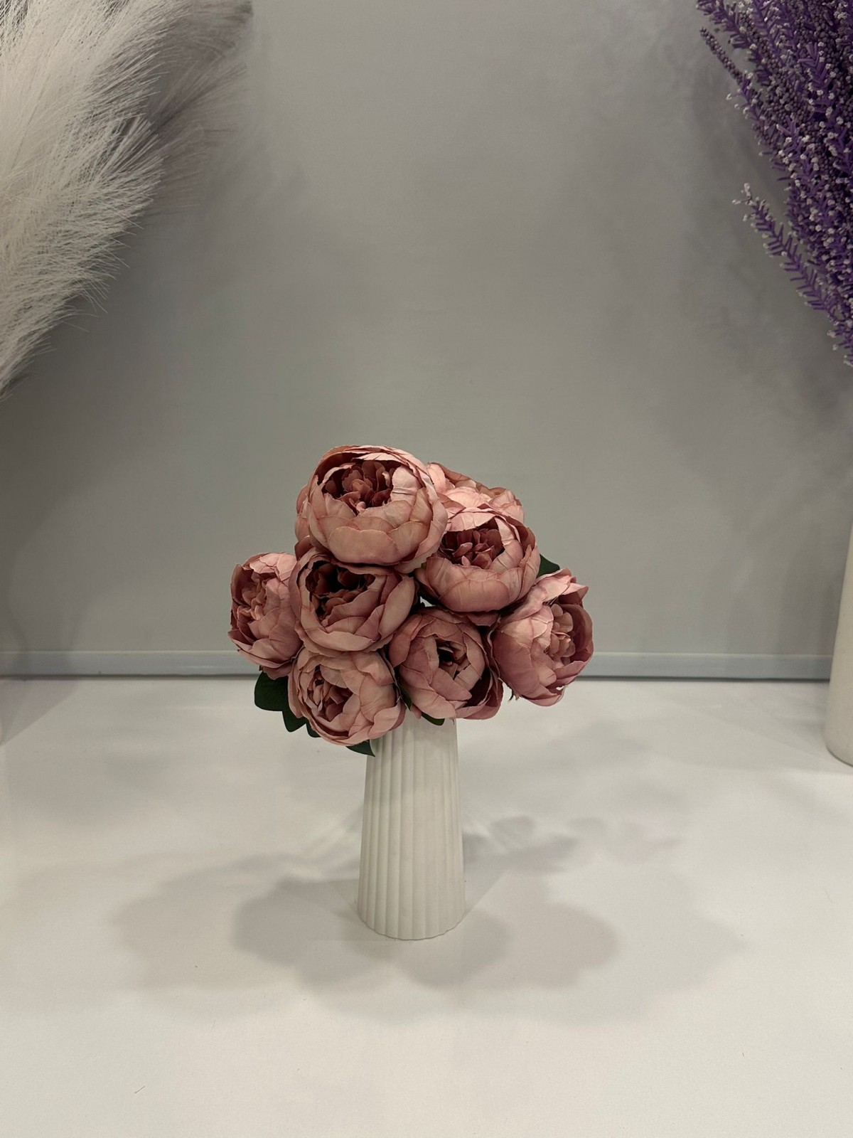 KOYU PEMBE ŞAKAYIK JUMBO BOY YAPAY 9 KAFALI BOY 45 CM