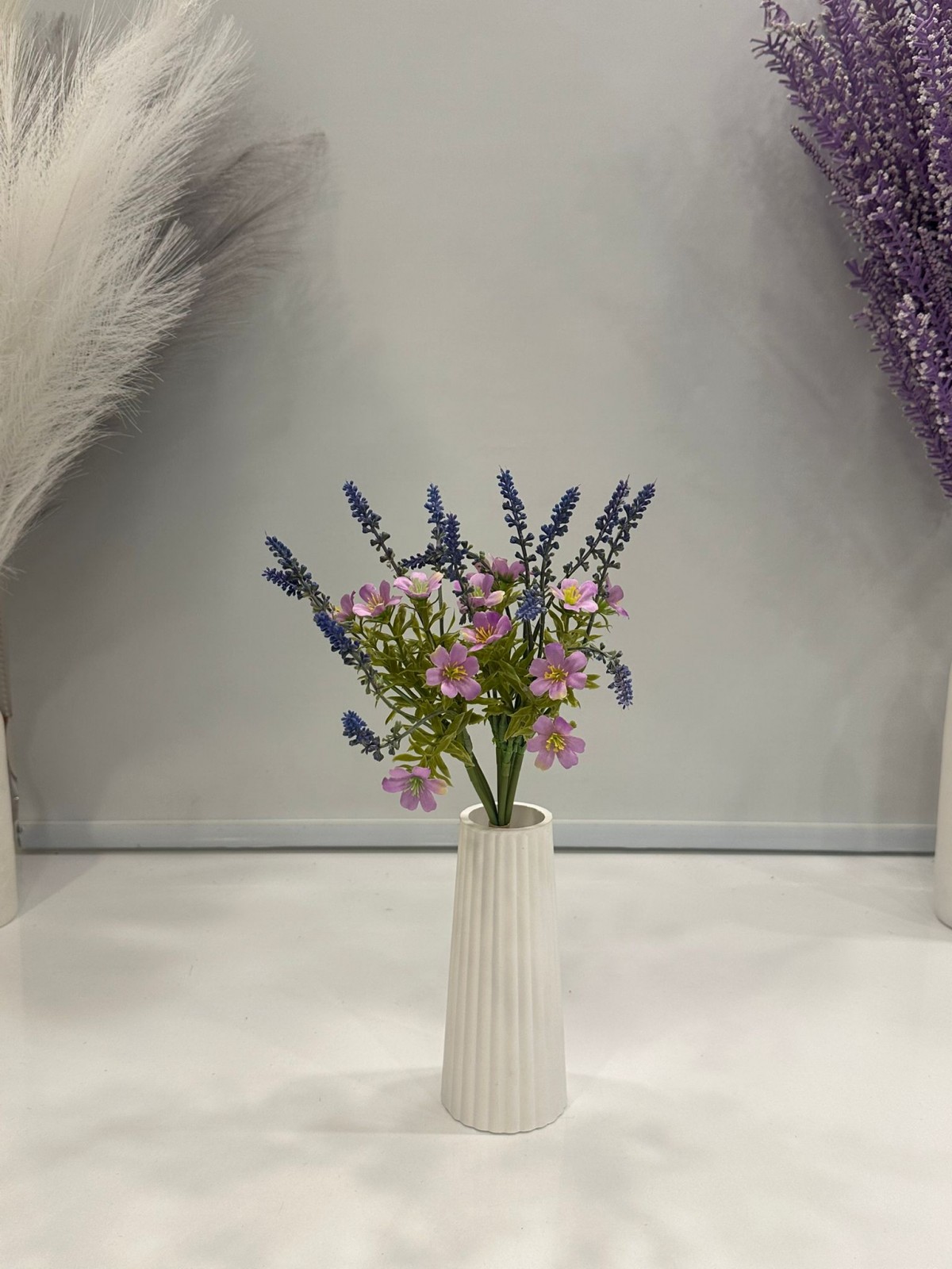 LİLA LAVANTA YAPAY 7 DALLI , BOY 37 CM