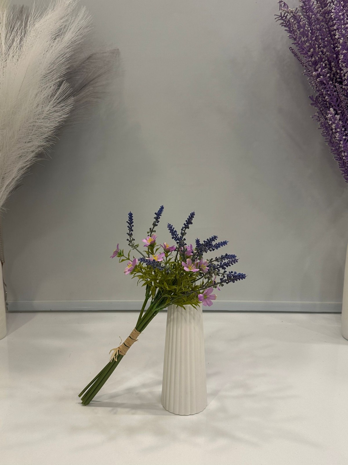 LİLA LAVANTA YAPAY 7 DALLI , BOY 37 CM