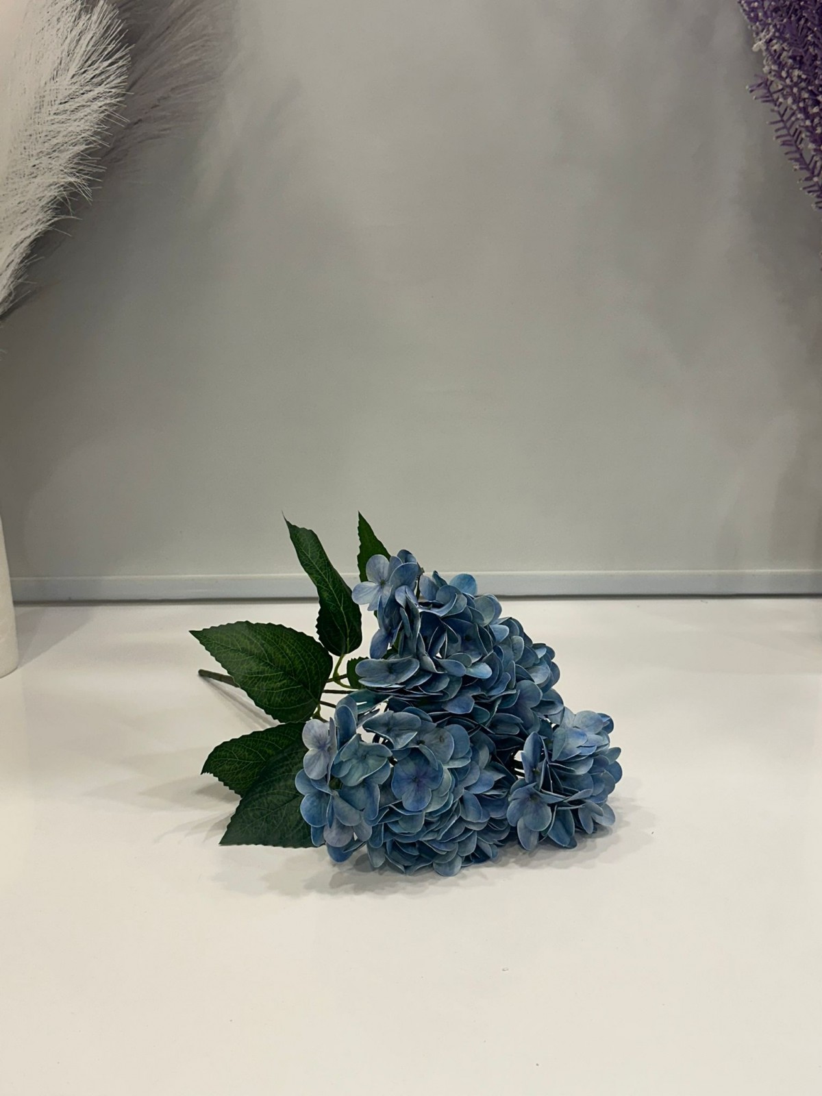 MAVİ ISLAK ORTANCA YAPAY 5 DALLI, BOY 45 CM