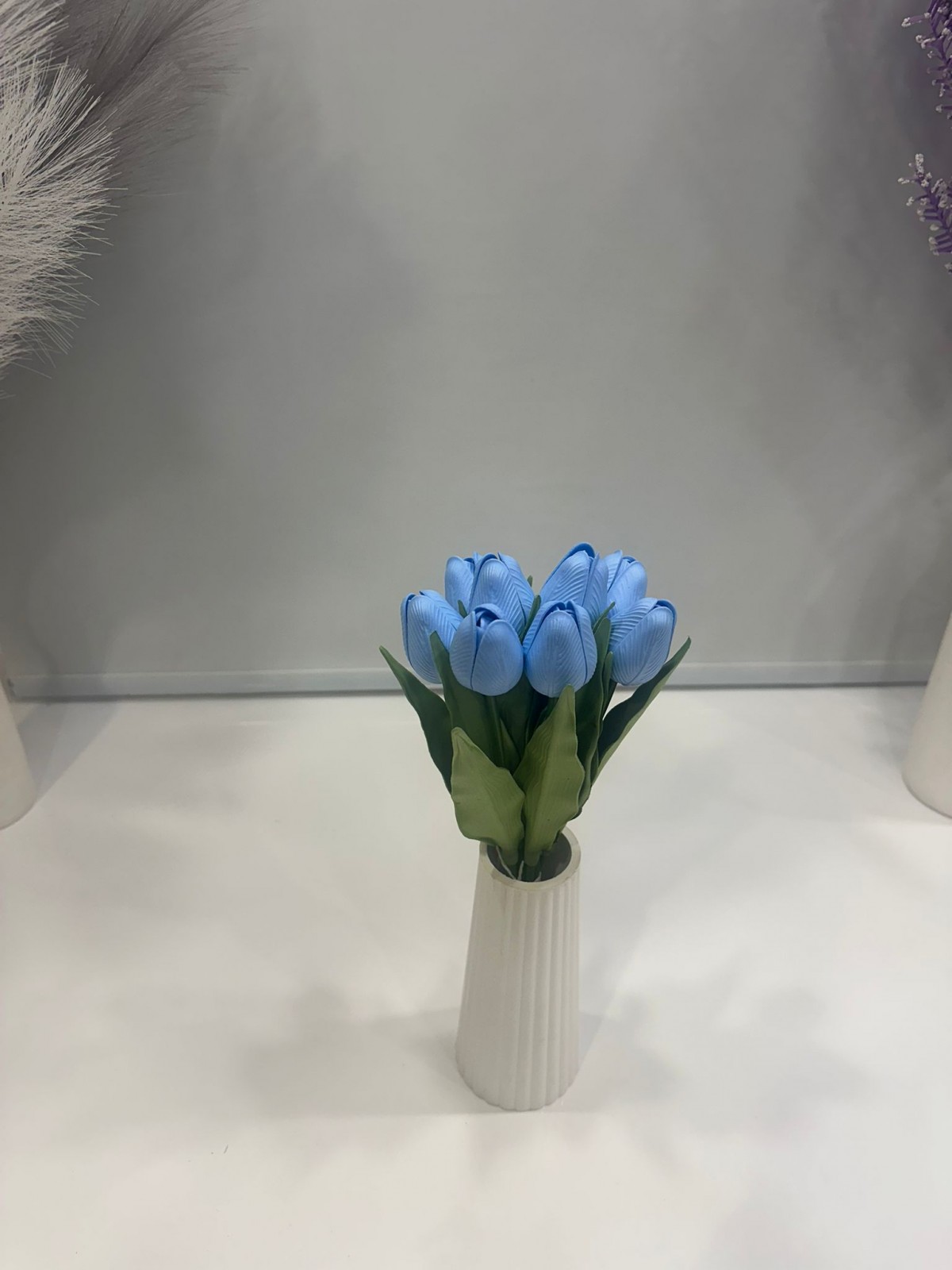 MAVİ LATEX YAPAY LALE DEMETİ 8 Lİ BOY 32 CM MAVİ LATEX YAPAY LALE DEMETİ 8 Lİ BOY 32 CM