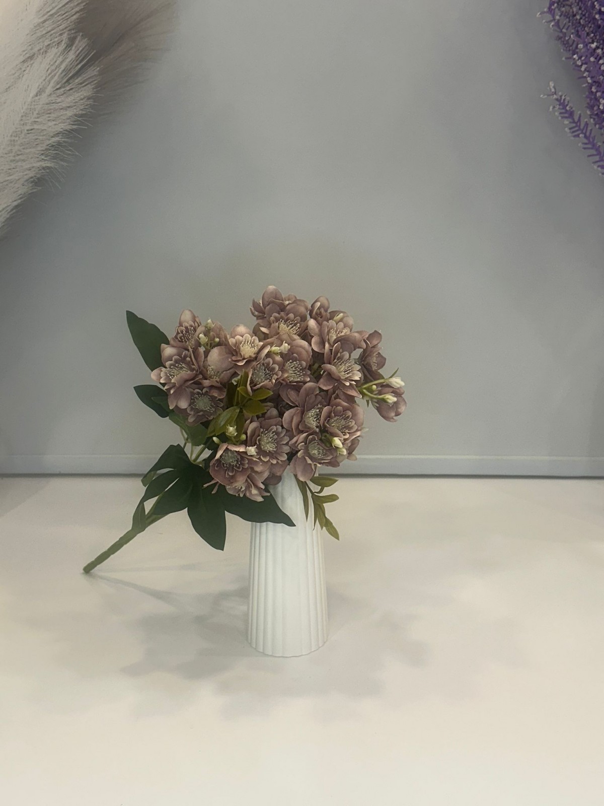 PUDRA MOR YASEMİN ÇİÇEĞİ YAPAY 7 DAL , BOY 45 CM