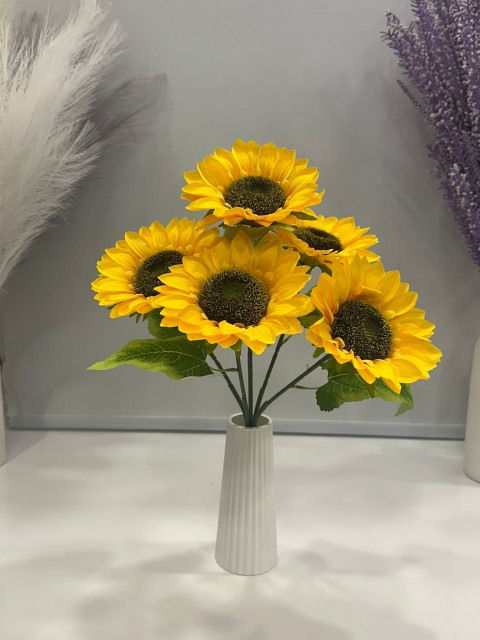 AYÇİÇEĞİ YAPAY BÜYÜK 5' KAFALI , BOY 45 CM