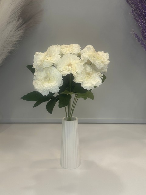 BEYAZ KASIM PATI YAPAY 9 DAL, BOY 40 CM