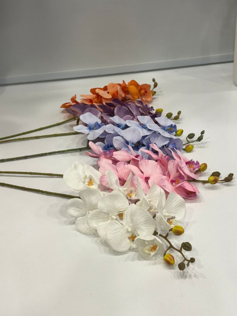 BEYAZ ORKİDE YAPAY 8 KAFALI 75 CM BOY