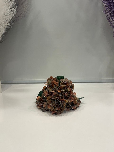 EBRULİ KAHVE ISLAK ORTANCA YAPAY 5 DALLI, BOY 45 CM