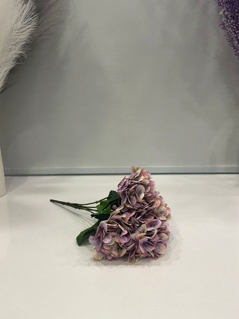 EBRULİ LİLA  ISLAK ORTANCA YAPAY 5 DALLI, BOY 45 CM