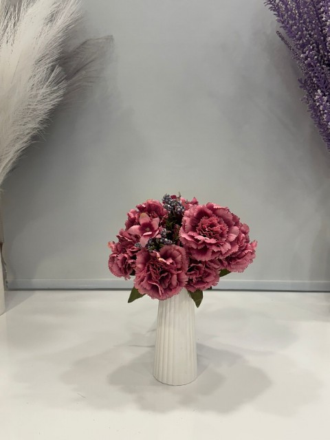 FUŞYA KARANFİL YAPAY 11 DALLI , BOY 50 CM