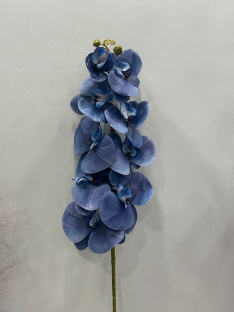 ISLAK DOKULU MOR ORKİDE YAPAY 9 KAFALI 1 METRE UZUNLUK