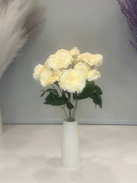 KREM KASIM PATI YAPAY 9 DAL, BOY 40 CM