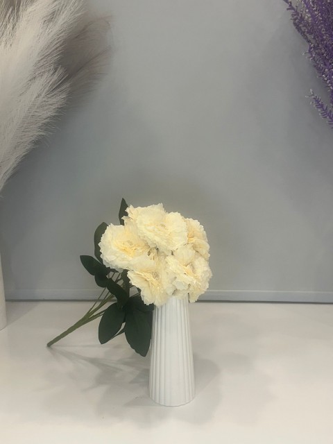 KREM KASIM PATI YAPAY 9 DAL, BOY 40 CM