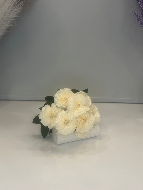 KREM KASIM PATI YAPAY 9 DAL, BOY 40 CM