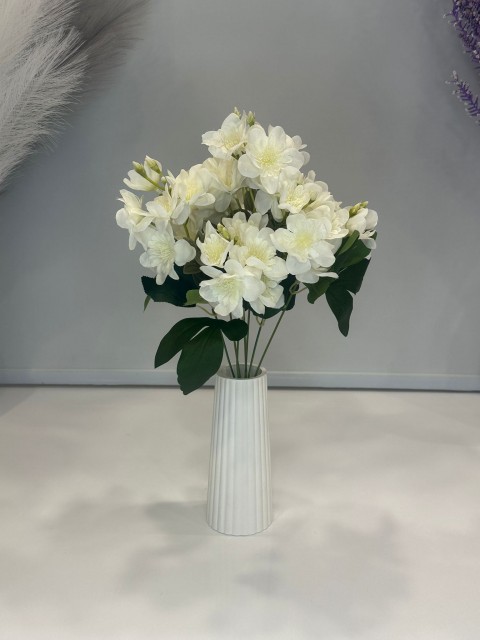 KREM YASEMİN ÇİÇEĞİ YAPAY 7 DAL , BOY 45 CM