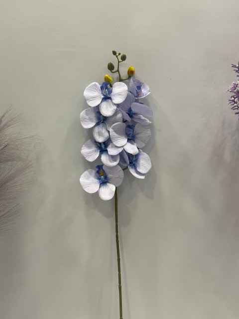 MAVİ ORKİDE YAPAY 8 KAFALI 75 CM BOY