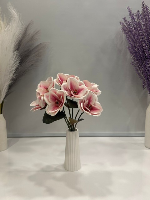 PEMBE ISLAK MANOLYA YAPAY DEMET 6 KAFALI BOY 40 CM