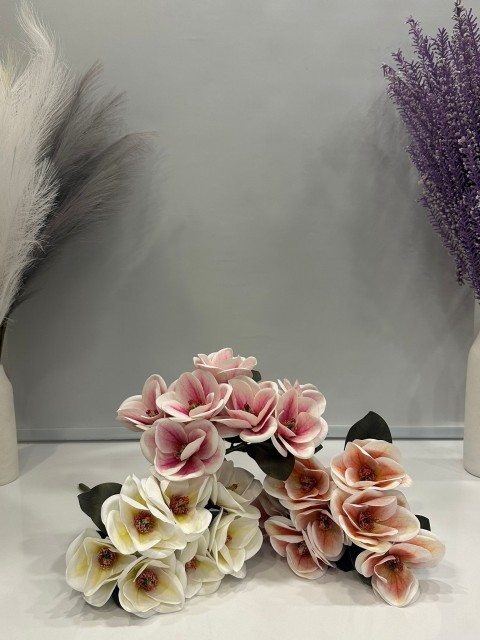 PEMBE ISLAK MANOLYA YAPAY DEMET 6 KAFALI BOY 40 CM