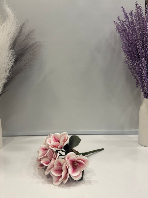 PEMBE ISLAK MANOLYA YAPAY DEMET 6 KAFALI BOY 40 CM