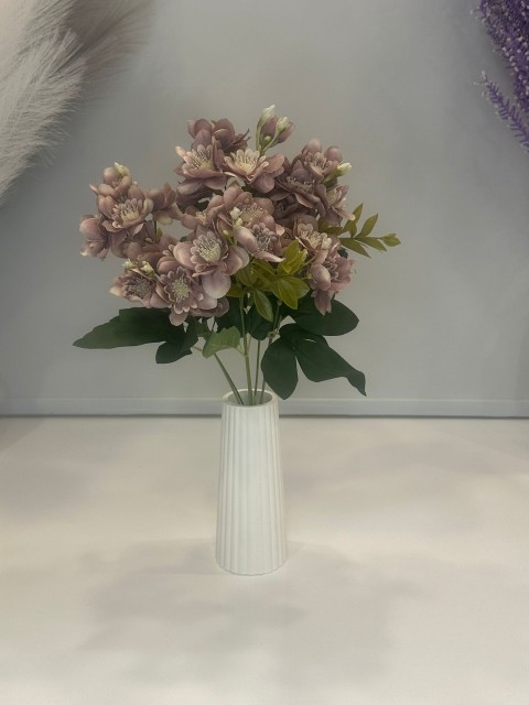 PUDRA MOR YASEMİN ÇİÇEĞİ YAPAY 7 DAL , BOY 45 CM