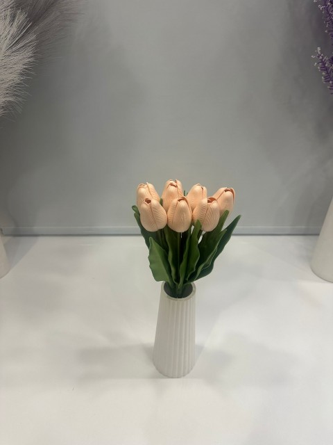 SOMON LATEX YAPAY LALE DEMETİ 8 Lİ BOY 32 CM