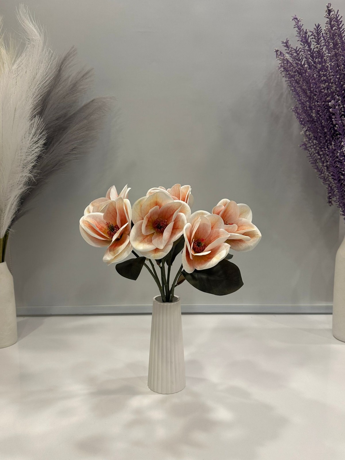 SOMON ISLAK MANOLYA YAPAY DEMET 6 KAFALI BOY 40 CM SOMON ISLAK MANOLYA YAPAY DEMET 6 KAFALI BOY 40 CM